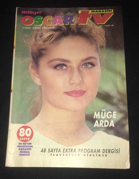 Milliyet OSCAR TV MAGAZİN Yıl 1 Sayı 40 MÜGE ARDA (Sahafiye Kitap) ürün görseli 1