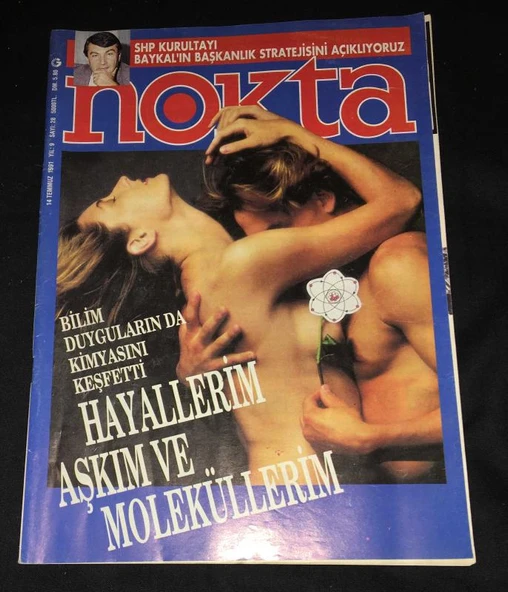 NOKTA Dergisi 14 Temmuz 1991 Sayı 28 Bilim Duyguların da Kimyasını Keşfetti HAYALLERİM AŞKIM VE MOLEKÜLLERİM (Sahafiye Kitap) ürün görseli 1