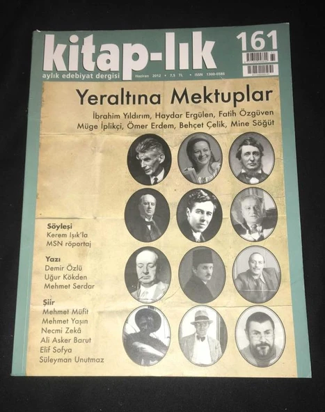 KİTAP-LIK Dergisi Haziran 2012 Sayı 161 YERALTINA MEKTUPLAR (Sahafiye Kitap) ürün görseli 1