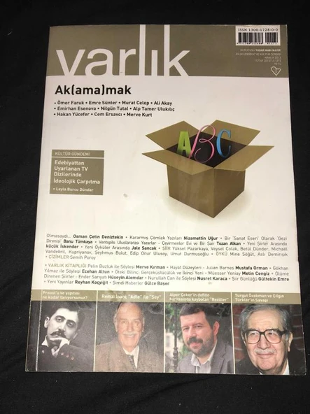 VARLIK Dergisi Aralık 2013 Sayı 1275 AK[AMA]MAK (Sahafiye Kitap) ürün görseli 1