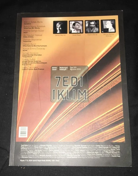 7EDİ İKLİM Ağustos 2010 Sayı 245 Paradigma ve Edebiyatın Toplumun İnşasında Rolü-Yunus Emre Özsaray (Sahafiye Kitap) ürün görseli 1