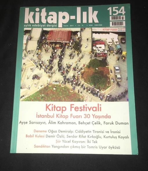 KİTAP-LIK Dergisi Kasım 2011 Sayı 154 KİTAP FESTİVALİ İstanbul Kitap Fuarı 30 Yaşında (Sahafiye Kitap) ürün görseli 1