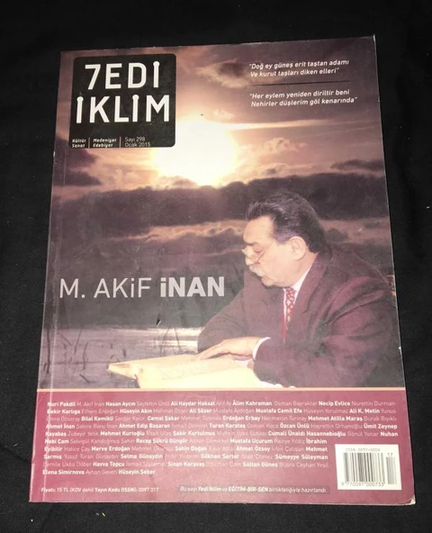 7EDİ İKLİM Ocak 2015 Sayı 298 M. AKİF İNAN Sayısı (Sahafiye Kitap) ürün görseli 1