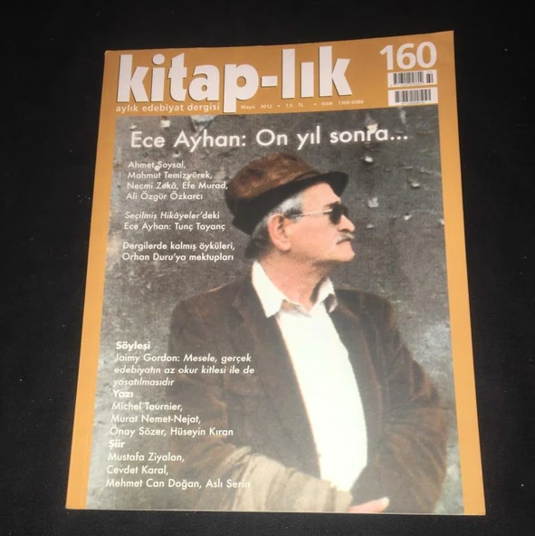 KİTAP-LIK Dergisi Mayıs 2012 Sayı 160 ECE AYHAN On Yıl Sonra (Sahafiye Kitap) ürün görseli 1