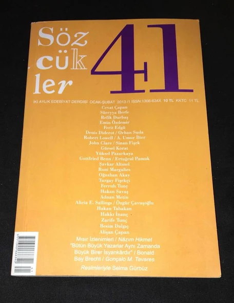 SÖZCÜKLER Dergisi Ocak Şubat 2013 Sayı 41 Mısır İzlenimleri NAZIM HİKMET (Sahafiye Kitap) ürün görseli 1