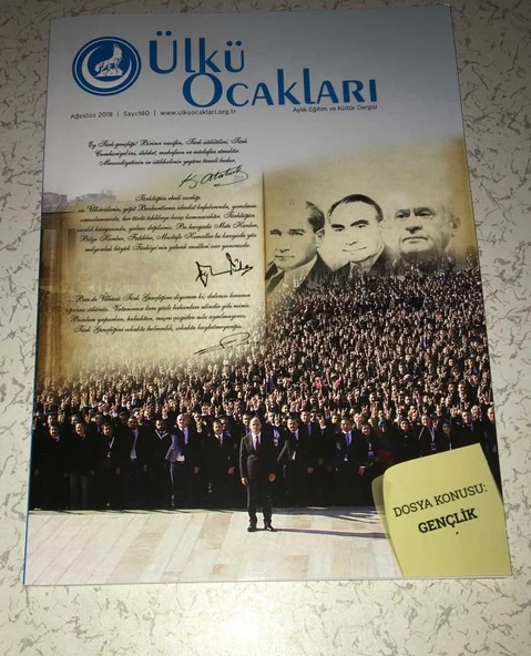 ÜLKÜ OCAKLARI Dergisi Ağustos 2018 Sayı 180 Dosya GENÇLİK (Sahafiye Kitap) ürün görseli 1