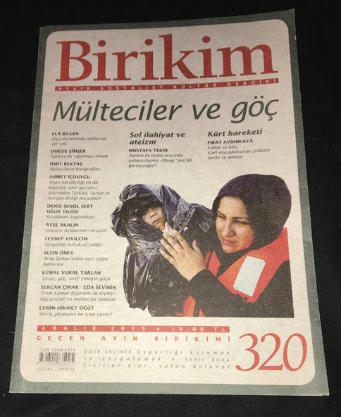 BİRİKİM Ağustos Aralık 2015 Sayı 320 MÜLTECİLER VE GÖÇ (Sahafiye Kitap) ürün görseli 1