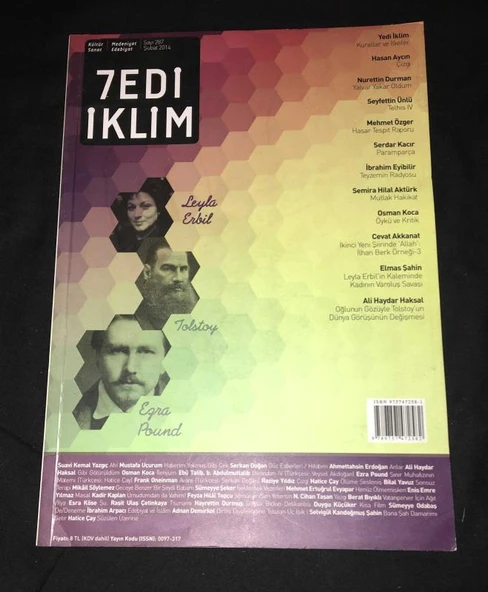 7EDİ İKLİM Şubat 2014 Sayı 287 Öykü ve Kritik - OSMAN KOCA (Sahafiye Kitap) ürün görseli 1