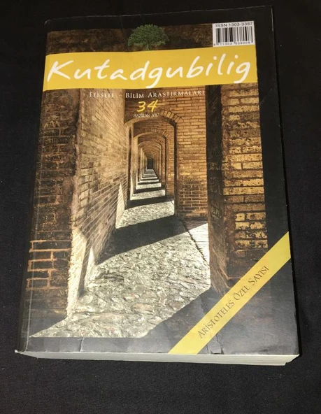 KUTADGUBİLİG Dergisi Haziran 2017 Sayı 34 ARİTOTELES ÖZEL SAYISI (Sahafiye Kitap) ürün görseli 1