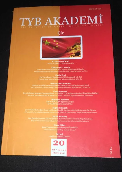 TYB AKADEMİ Dergisi Mayıs 2017 Sayı 20 ÇİN (Sahafiye Kitap) ürün görseli 1