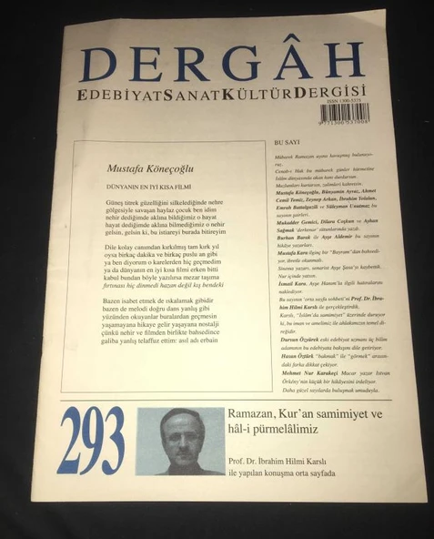 DERGAH Dergisi Temmuz 2014 Sayı 293 (Sahafiye Kitap) ürün görseli 1