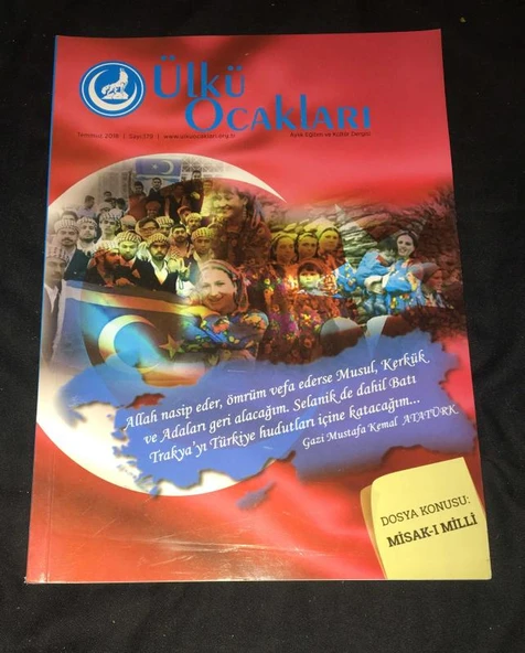 ÜLKÜ OCAKLARI Dergisi Temmuz 2018 Sayı 179 Dosya MİSAK-I MİLLİ (Sahafiye Kitap) ürün görseli 1