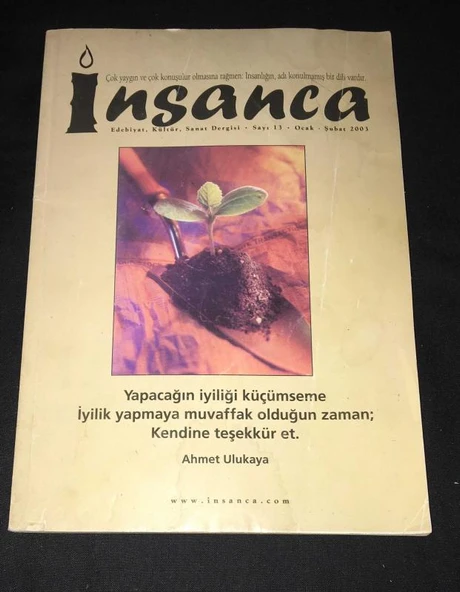 İNSANCA Dergisi Ocak Şubat 2003 Sayı 13 (Sahafiye Kitap) ürün görseli 1