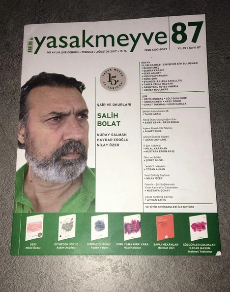 YASAKMEYVE Dergisi Temmuz Ağustos 2017 Sayı 87 ŞAİR VE OKURLARI SALİH BOLAT (Sahafiye Kitap) ürün görseli 1