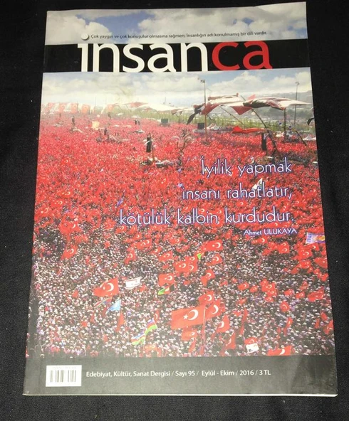İNSANCA Dergisi Eylül Ekim 2016 Sayı 95 (Sahafiye Kitap) ürün görseli 1