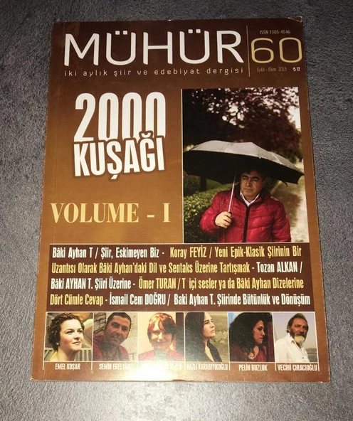 MÜHÜR Dergisi Eylül Ekim 2015 Sayı 60 2000 Kuşağı Volume I (Sahafiye Kitap) ürün görseli 1