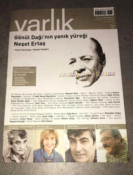 VARLIK Dergisi Ekim 2013 Sayı 1273 GÖNÜL DAĞI'NIN YANIK YÜREĞİ NEŞET ERTAŞ (Sahafiye Kitap) ürün görseli 1