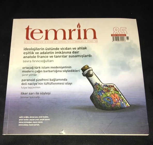 TEMRİN Dergisi Eylül Ekim 2017 Sayı 85 İLKER SARI İLE SÖYLEŞİ (Sahafiye Kitap) ürün görseli 1
