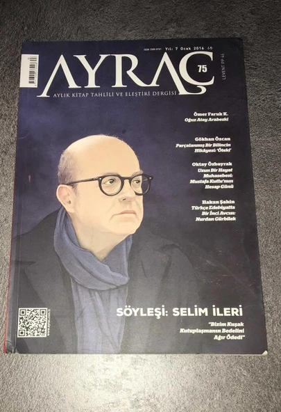 AYRAÇ Dergisi Ocak 2016 Sayı 75 Söyleşi SELİM İLERİ (Sahafiye Kitap) ürün görseli 1