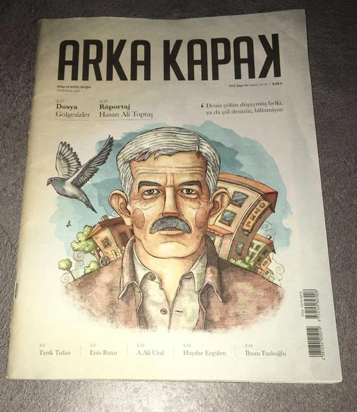 ARKA KAPAK Kasım 2016 Sayı 14 Dosya GÖLGESİZLER - Röportaj HASAN ALİ TOPTAŞ (Sahafiye Kitap) ürün görseli 1