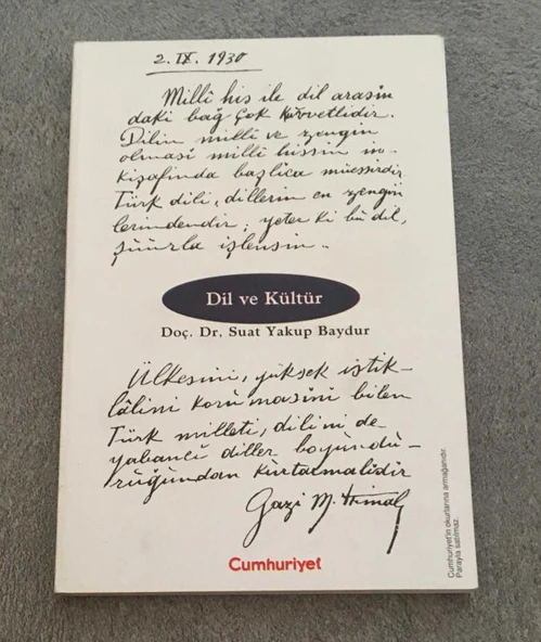 DİL VE KÜLTÜR (Sahafiye Kitap) ürün görseli 1