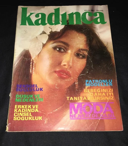 KADINCA Dergisi Eylül 1981 Sayı 34 Kapak NÜKHET DURU [PATRONLU] (Sahafiye Kitap) ürün görseli 1