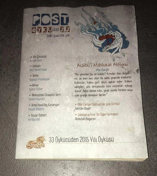 POST ÖYKÜ Ocak Şubat 2016 Sayı 8 [33 Öykücüden 2015 Yılı Öyküsü] (Sahafiye Kitap) ürün görseli 1