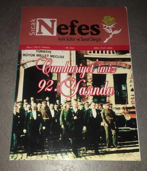 SICAK NEFES Dergisi Ekim 2015 Sayı 40 CUMHURİYET'İMİZ 92 YAŞINDA (Sahafiye Kitap) ürün görseli 1