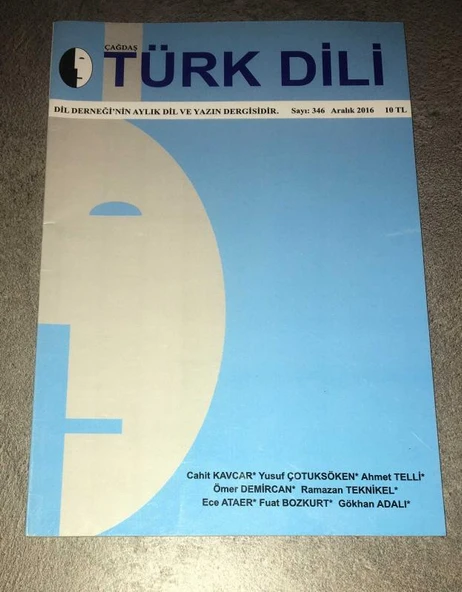 ÇAĞDAŞ TÜRK DİLİ Aralık 2016 Sayı 346 CEMAL SÜREYA'YA EK / GÖKHAN ADALI (Sahafiye Kitap) ürün görseli 1