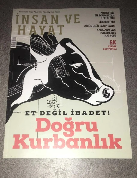 İNSAN VE HAYAT Eylül 2016 Sayı 79 ET DEĞİL İBADET Doğru Kurbanlık (Sahafiye Kitap) ürün görseli 1