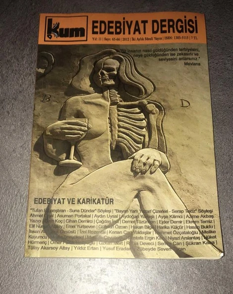 KUM Edebiyat Dergisi 2012 Sayı 65-66 EDEBİYAT VE KARİKATÜR (Sahafiye Kitap) ürün görseli 1