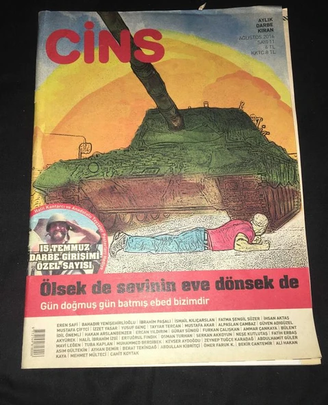 CİNS Ağustos 2016 Sayı 11 [15 Temmuz Darbe Girişimi Özel Sayısı] (Sahafiye Kitap) ürün görseli 1