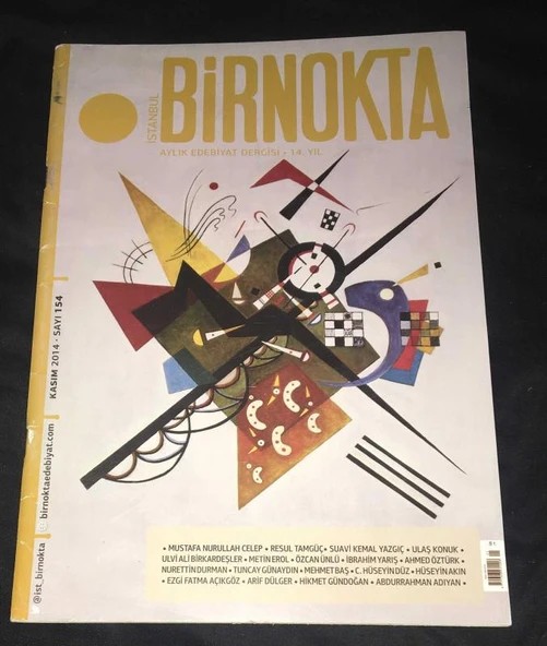 İSTANBUL BİR NOKTA Dergisi Kasım 2014 Sayı 154 (Sahafiye Kitap) ürün görseli 1
