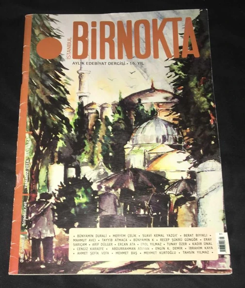 İSTANBUL BİR NOKTA Dergisi Temmuz 2016 Sayı 174 (Sahafiye Kitap) ürün görseli 1