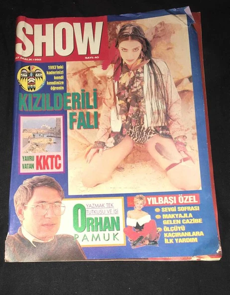 SHOW 27 Aralık 1992 Sayı 40 Yazmak Tek Tutkusu ve İşi ORHAN PAMUK (Sahafiye Kitap) ürün görseli 1