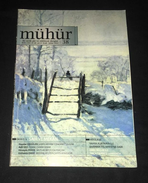 MÜHÜR Ocak Şubat 2012 Sayı 38 Dosya: ŞAİR VE MEKAN (Sahafiye Kitap) ürün görseli 1