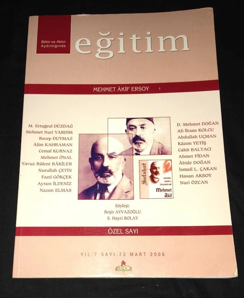 Bilim ve Aklın Aydınlığında EĞİTİM Mart 2006 Sayı 73 MEHMET AKİF ERSOY ÖZEL SAYI (Sahafiye Kitap) ürün görseli 1