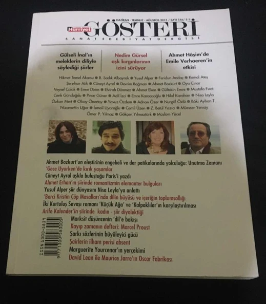 HÜRRİYET GÖSTERİ Haziran Temmuz Ağustos 2015 Sayı 316 AHMET HAŞİM'DE Emile Verhaeren'in Etkisi (Sahafiye Kitap) ürün görseli 1
