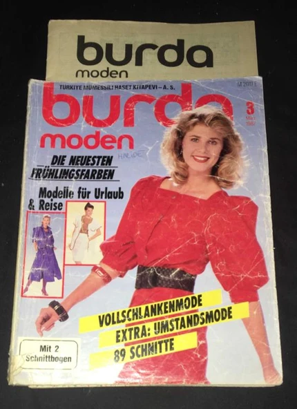 BURDA MODEN Marz 87 Sayı 3 [PATRONLU] (Sahafiye Kitap) ürün görseli 1