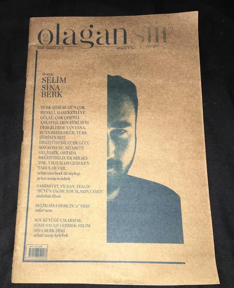 OLAĞAN ŞİİR DERGİSİ Mayıs Haziran 2018 Sayı 2 Dosya: SELİM SİNA BERK (Sahafiye Kitap) ürün görseli 1