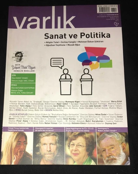 VARLIK Dergisi Temmuz 2019 Sayı 1342 SANAT VE POLİTİKA (Sahafiye Kitap) ürün görseli 1