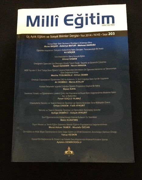 MİLLİ EĞİTİM DERGİSİ Yaz 2014 Sayı 203 SİYASAL ETKİ BAĞLAMINDA İLK DÖNEM LİSE FELSEFE DERS KİTAPLARINDA AHLAKSAL KONULARIN İŞLENİŞİ-AytekinDemircioğlu (Sahafiye Kitap) ürün görseli 1