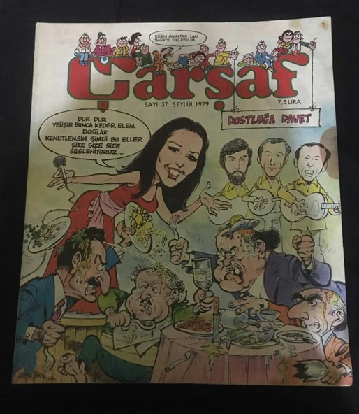 ÇARŞAF Haftalık Gülmece Dergisi Yıl 4 - 5 Eylül 1979 Sayı 37 (Sahafiye Kitap) ürün görseli 1