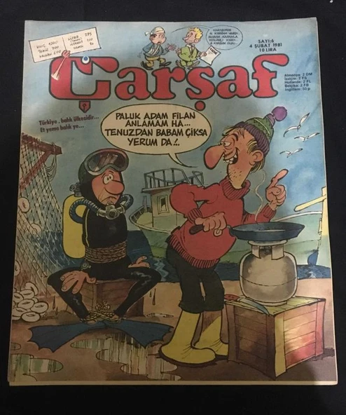 ÇARŞAF Haftalık Gülmece Dergisi Yıl 6 - 4 Şubat 1981 Sayı 6 (Sahafiye Kitap) ürün görseli 1