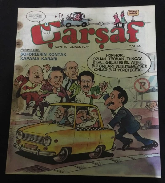 ÇARŞAF Haftalık Gülmece Dergisi Yıl 4 - 4 Nisan 1979 Sayı 15 (Sahafiye Kitap) ürün görseli 1