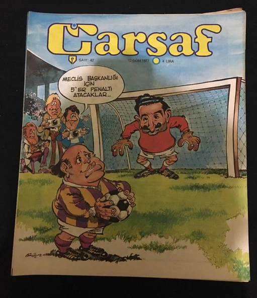 ÇARŞAF Haftalık Gülmece Dergisi Yıl 2 - 12 Ekim 1977 Sayı 42 (Sahafiye Kitap) ürün görseli 1