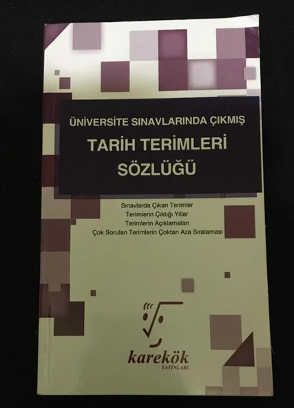 ÜNİVERSİTE SINAVLARINDA ÇIKMIŞ TARİH TERİMLERİ SÖZLÜĞÜ (Sahafiye Kitap) ürün görseli 1
