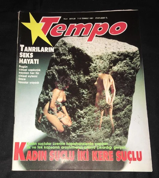 TEMPO 7-13 Temmuz 1991 Yıl 4 Sayı 28 KADIN SUÇLU İKİ KERE SUÇLU Cezaevi Araştırması (Sahafiye Kitap) ürün görseli 1