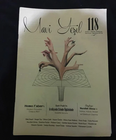 MAVİ YEŞİL Temmuz Ağustos 2019 Sayı 118 Söyleşi NURULLAH ULUTAŞ ile İntihar,Hukuk,İktidar ve Edebiyat Üzerine (Sahafiye Kitap) ürün görseli 1