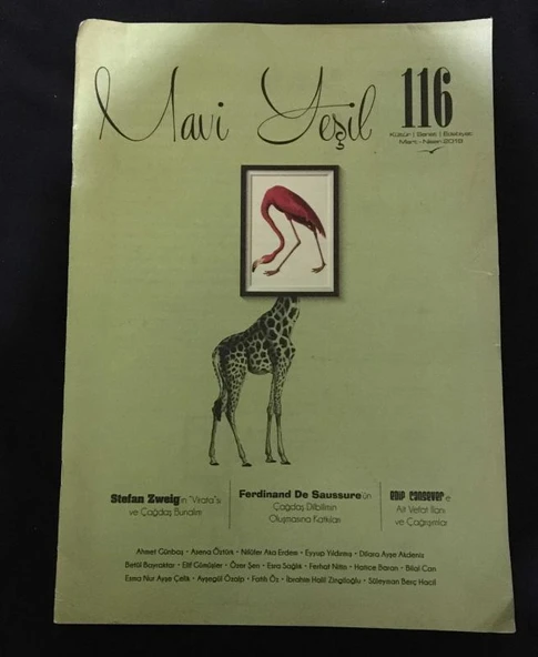 MAVİ YEŞİL Mart Nisan 2019 Sayı 116 EDİP CANSEVER'E AİT VEFAT İLANI VE ÇAĞRIŞIMLAR (Sahafiye Kitap) ürün görseli 1